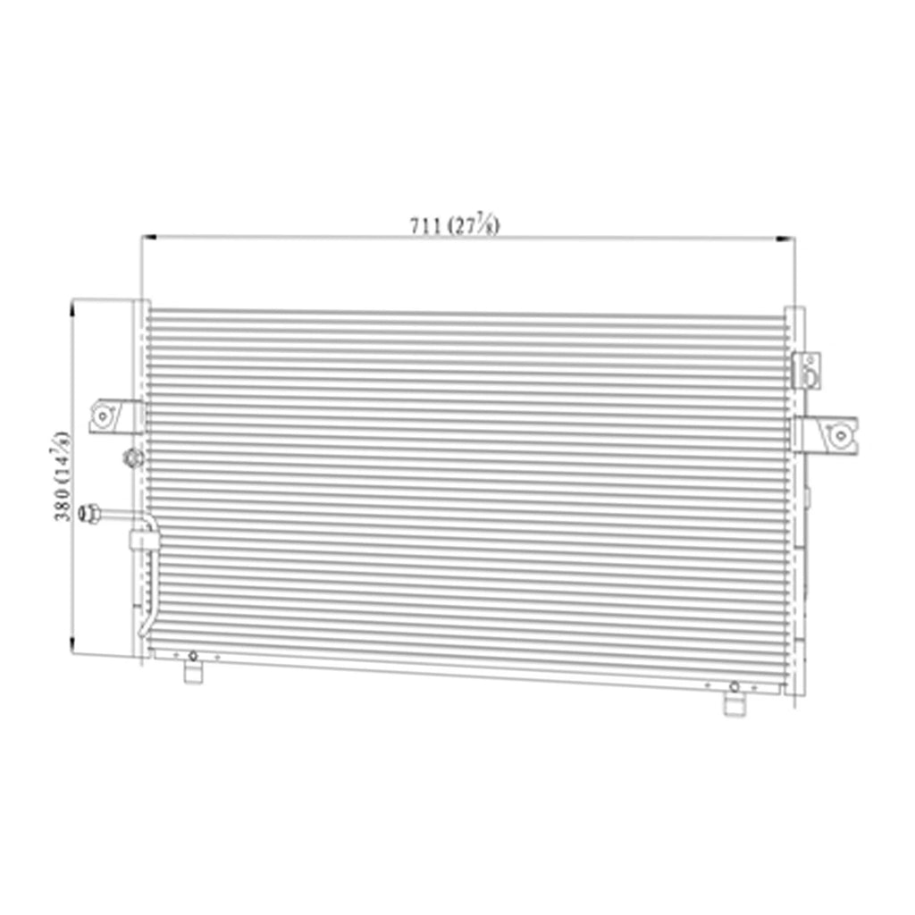 Replacement A/C Condenser w High Pressure Switch Hole for Toyota Tundra (2007–2021)