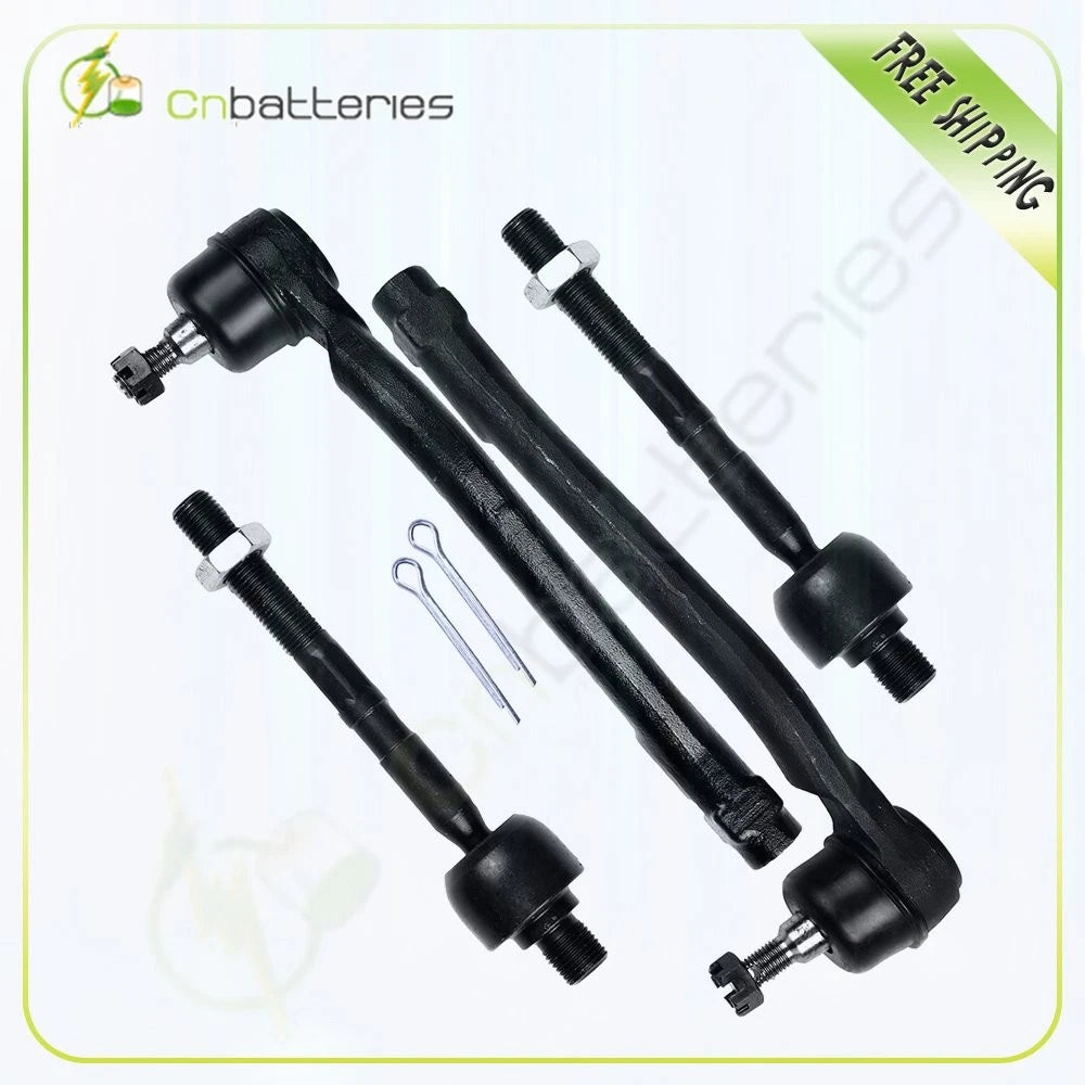 Set of 4 Front Steering Tie Rods for Hyundai Elantra Kia Forte Koup (2007–2013)