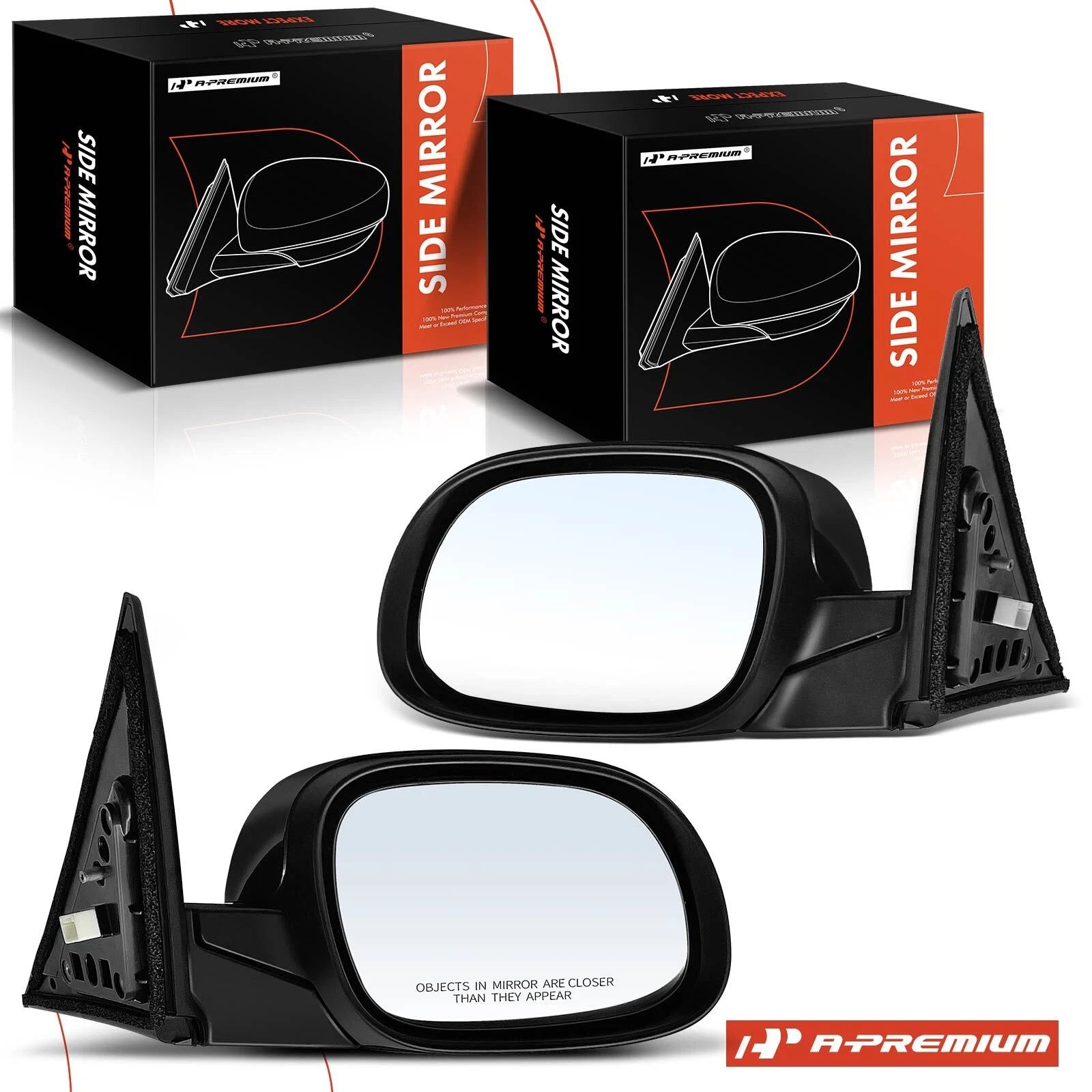 Pair Power Mirrors with Manual Folding & Blind Spot for Kia Soul (2014–2019)