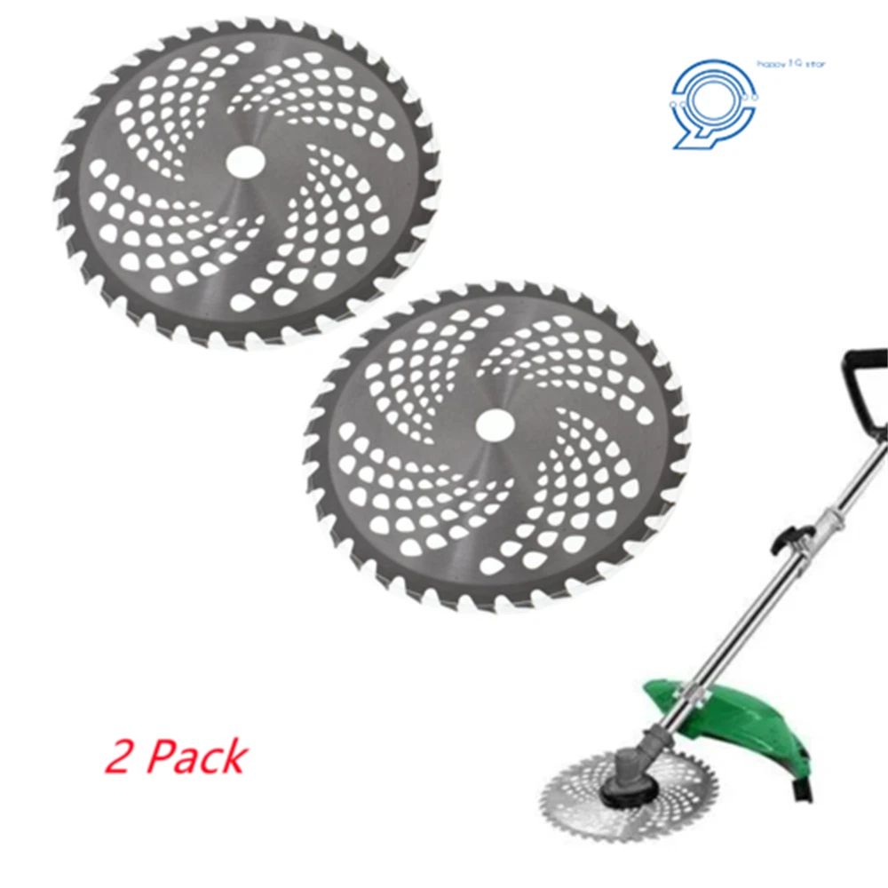 2 Pack Carbide Tip Brush Blades for Cutter Trimmer Weed Eater (Fits 9 Inch)