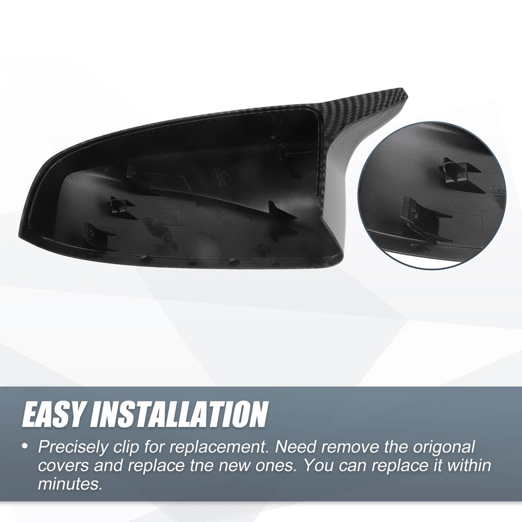 Rearview Mirror Cover Cap for BMW X5 X6 E70 E71 (2008–2013) Carbon Fiber