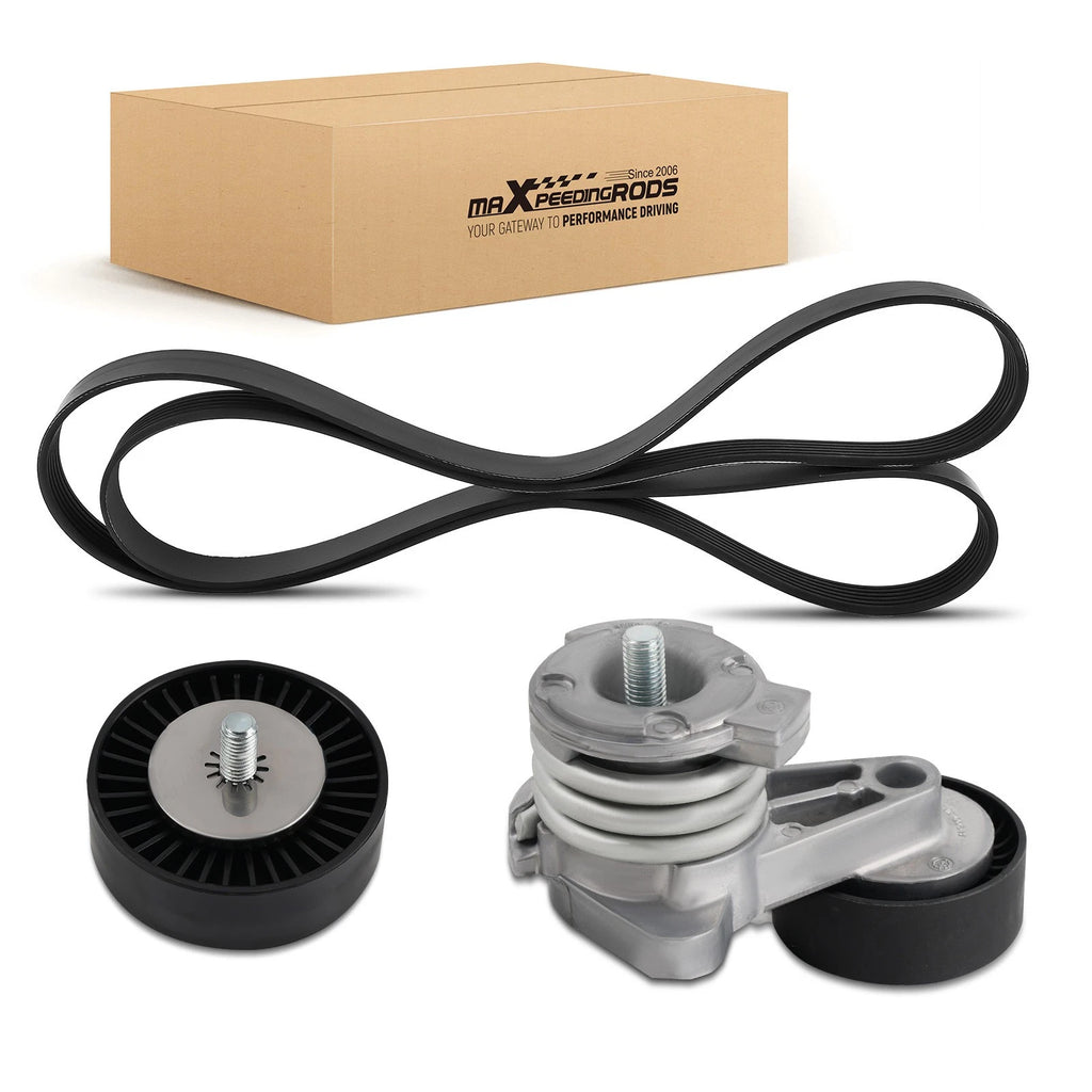 Drive Belt Pulley + Tensioner Kit for BMW E82 E90 E91 E60 (2006–2013) 11287535860