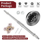 Rear Axle Shaft & Brake Drum & Wheel Hub for Yamaha Big Bear 350 (1987–1999)