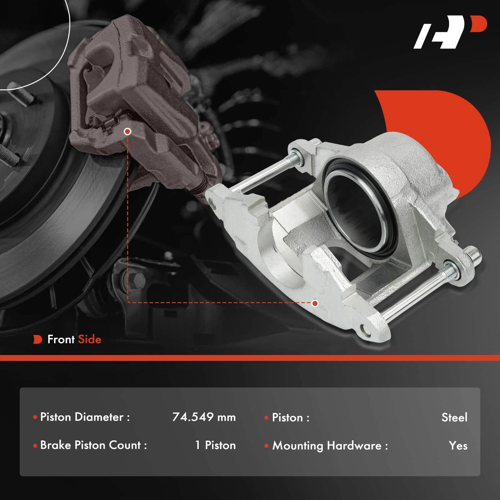 Front Disc Brake Caliper for Jeep Cherokee (1974-1978) Chevy Blazer