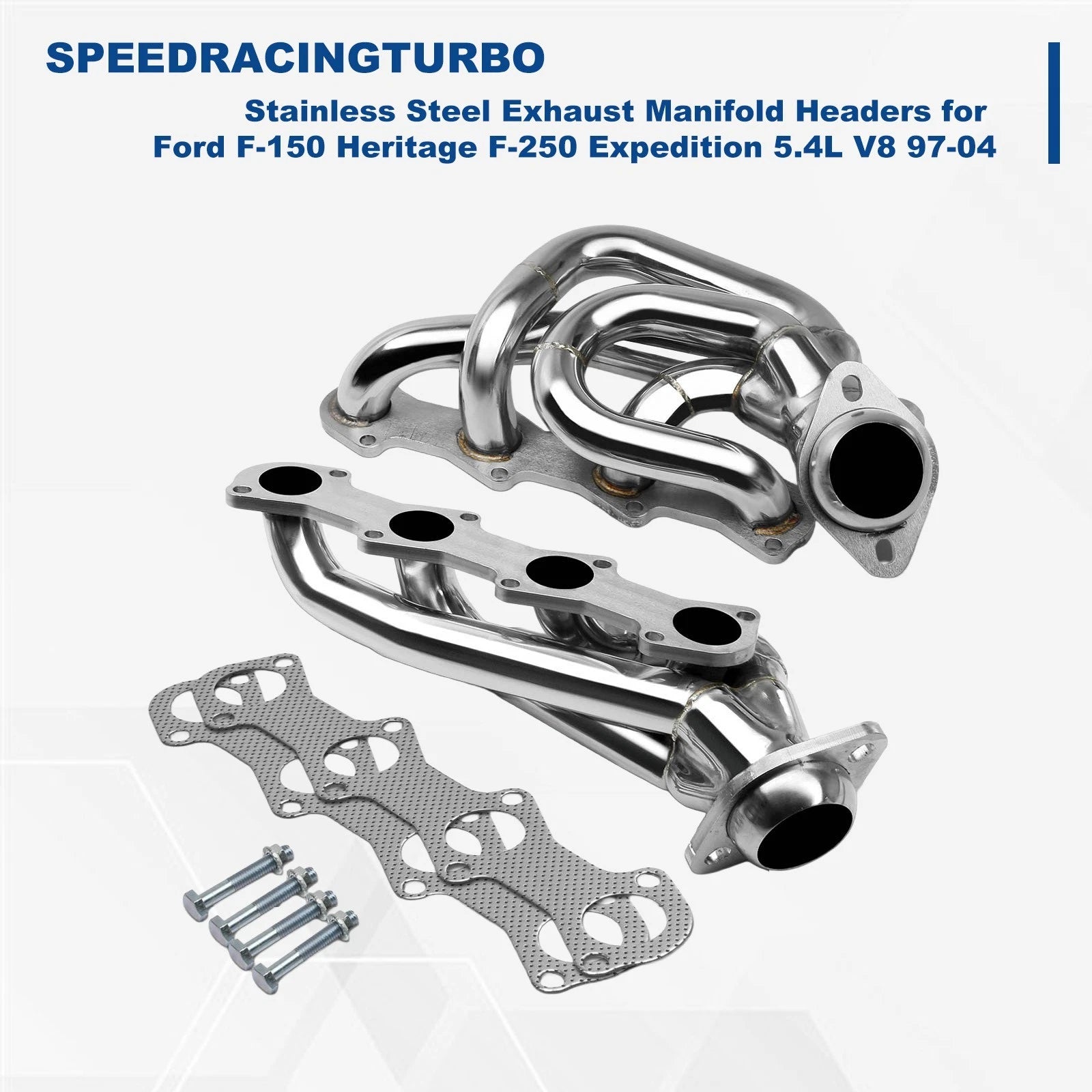 Exhaust Manifold Headers for Ford F-150 F-250 Expedition 5.4L V8 (1997–2004)