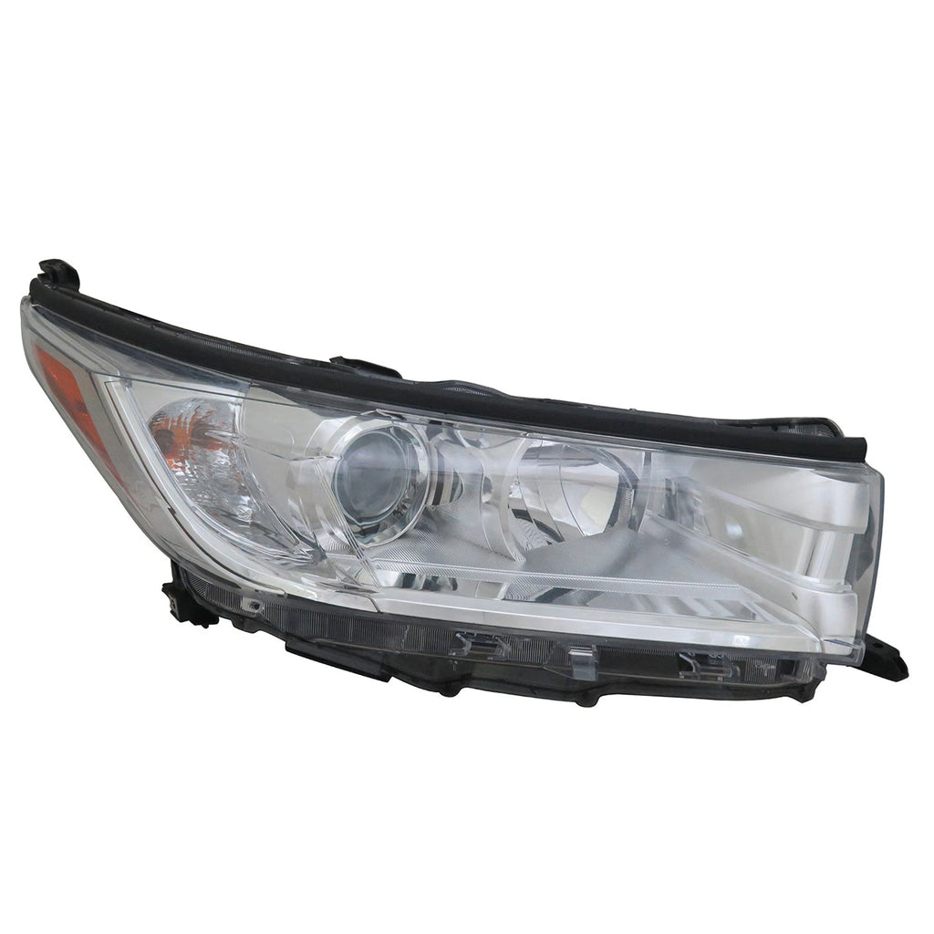 Replacement Passenger Headlight Assembly w Chrome Bezel for Honda Civic (2016–2021)