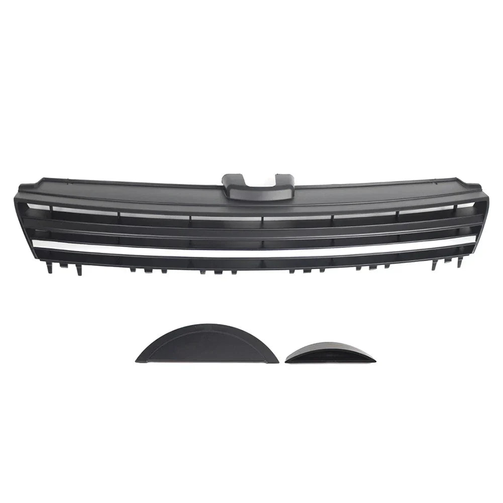 Front Bumper Upper Grille w/ Silver Trim for VW Golf Sportwagen (2015-2017)
