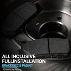 4-Wheel Brake Rotor and Pad Kit for Mazda 3 (2004–2005, 2010–2013)