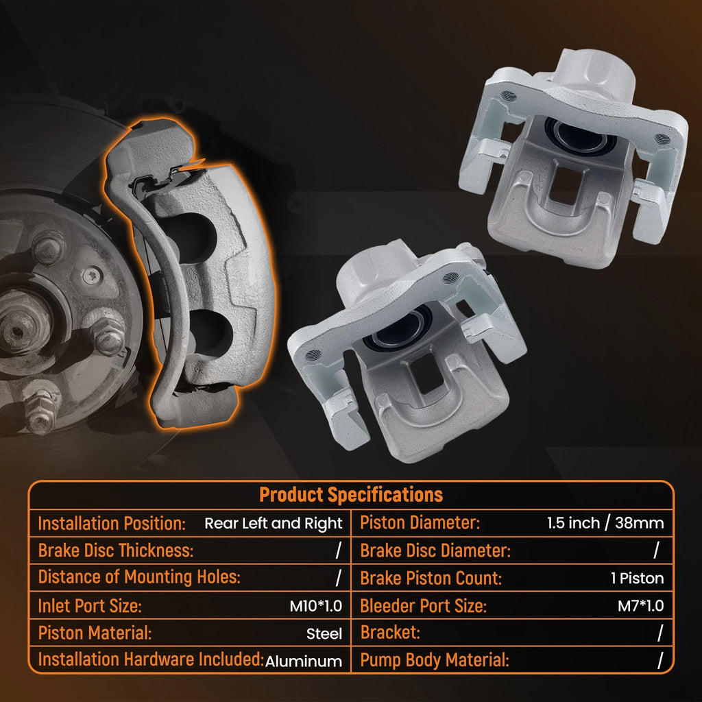 Brake Caliper w/ Bracket Kit Rear L+R for Toyota RAV4 (2012–2018) 19B7048 19B7049