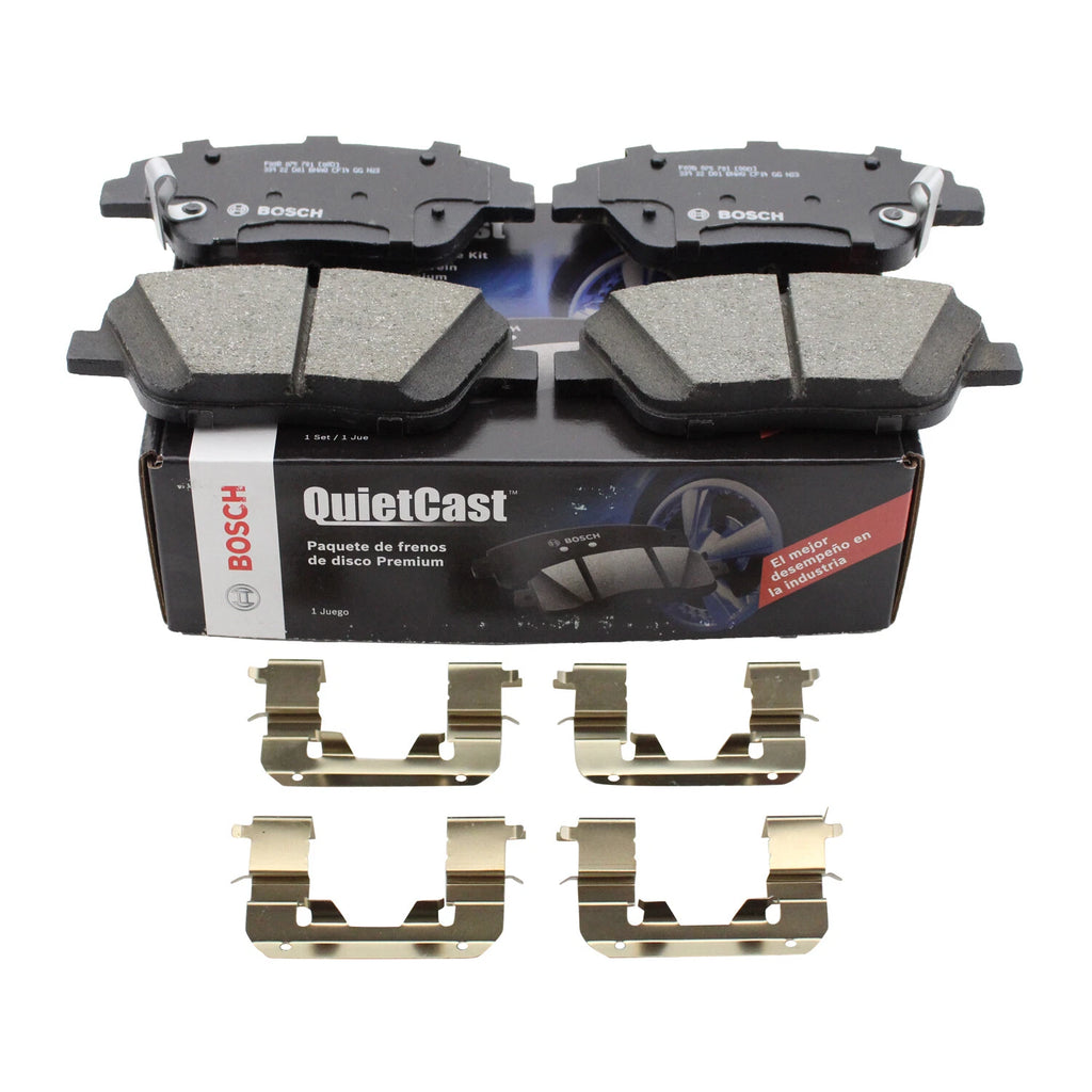 Set of 4 Bosch QuietCast Front Ceramic Disc Brake Pads for Hyundai Sonata, Kia Optima