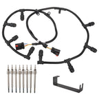 Set of 8 Glow Plugs and Glow Plug Harness for Ford Powerstroke 6.0L (2004–2010)