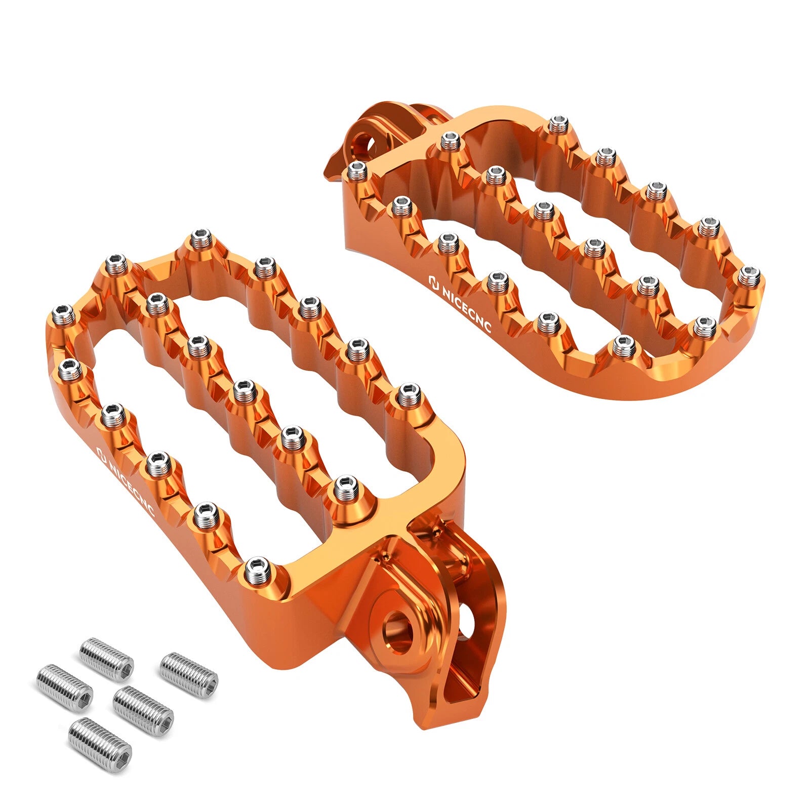 0° Aluminum CNC Wide Foot Pegs for KTM 390 Adventure (2020–2024)