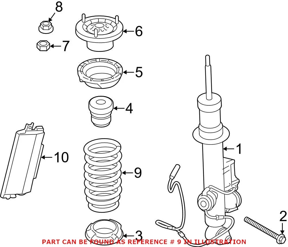 Genuine OEM Rear Coil Spring for BMW 528i xDrive 535d 535d xDrive 550i (2011–2016)