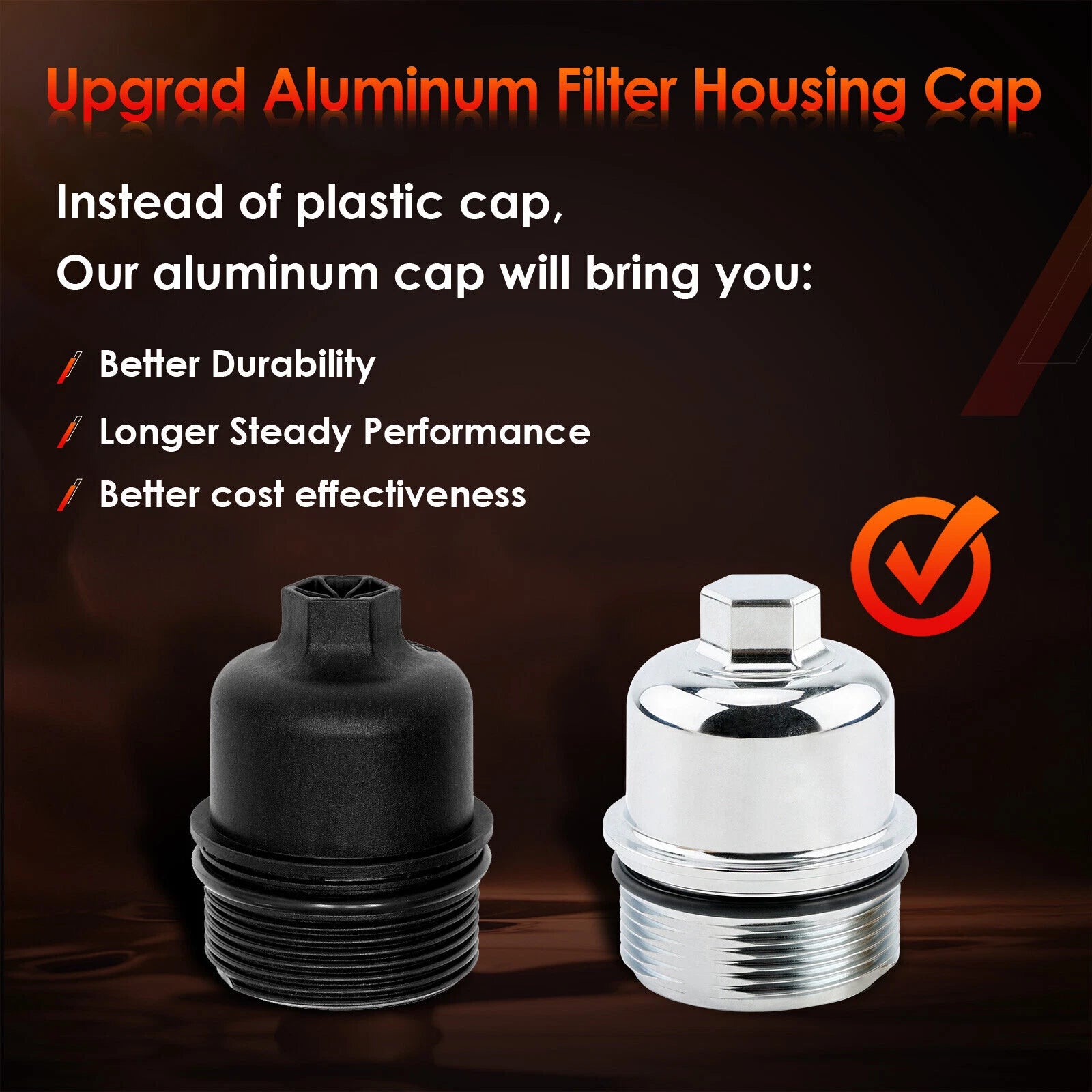Oil Filter with Housing Cap for Chrysler Dodge Ram Jeep (2014-2023)