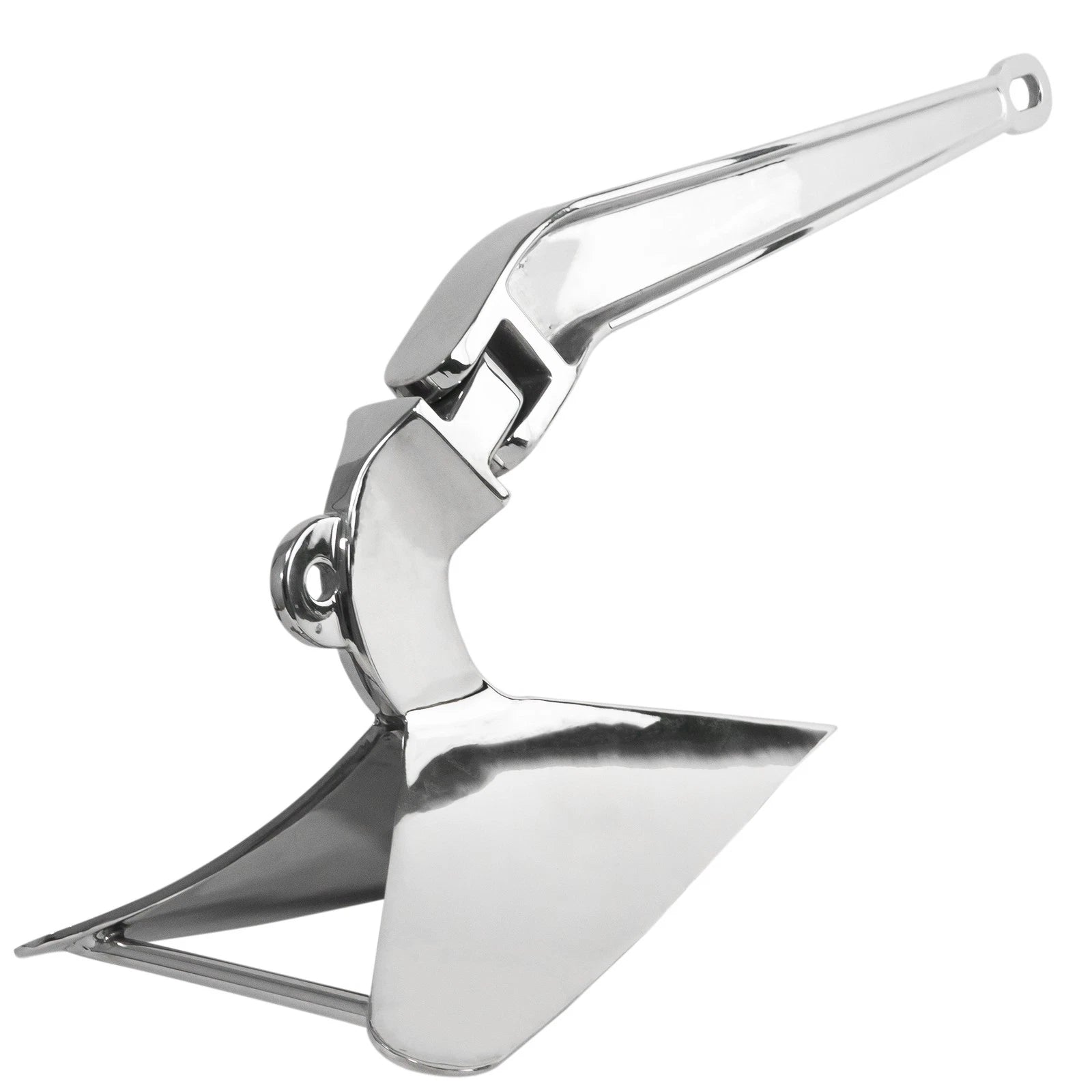 CQR Style Plow Anchor 15.5 lb for Boats (Solid High-Polished Stainless Steel)