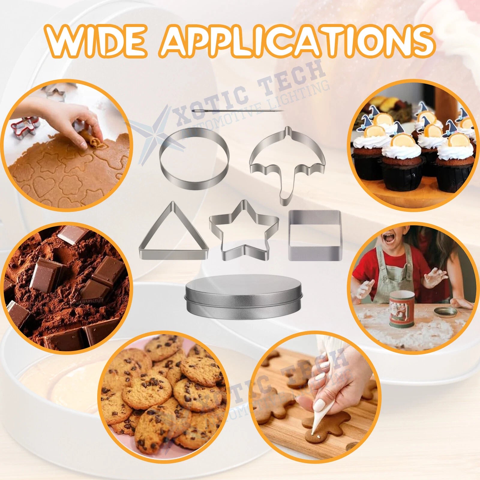 Stainless Steel Cookie Cutters for Sugar Candy Making (-)
