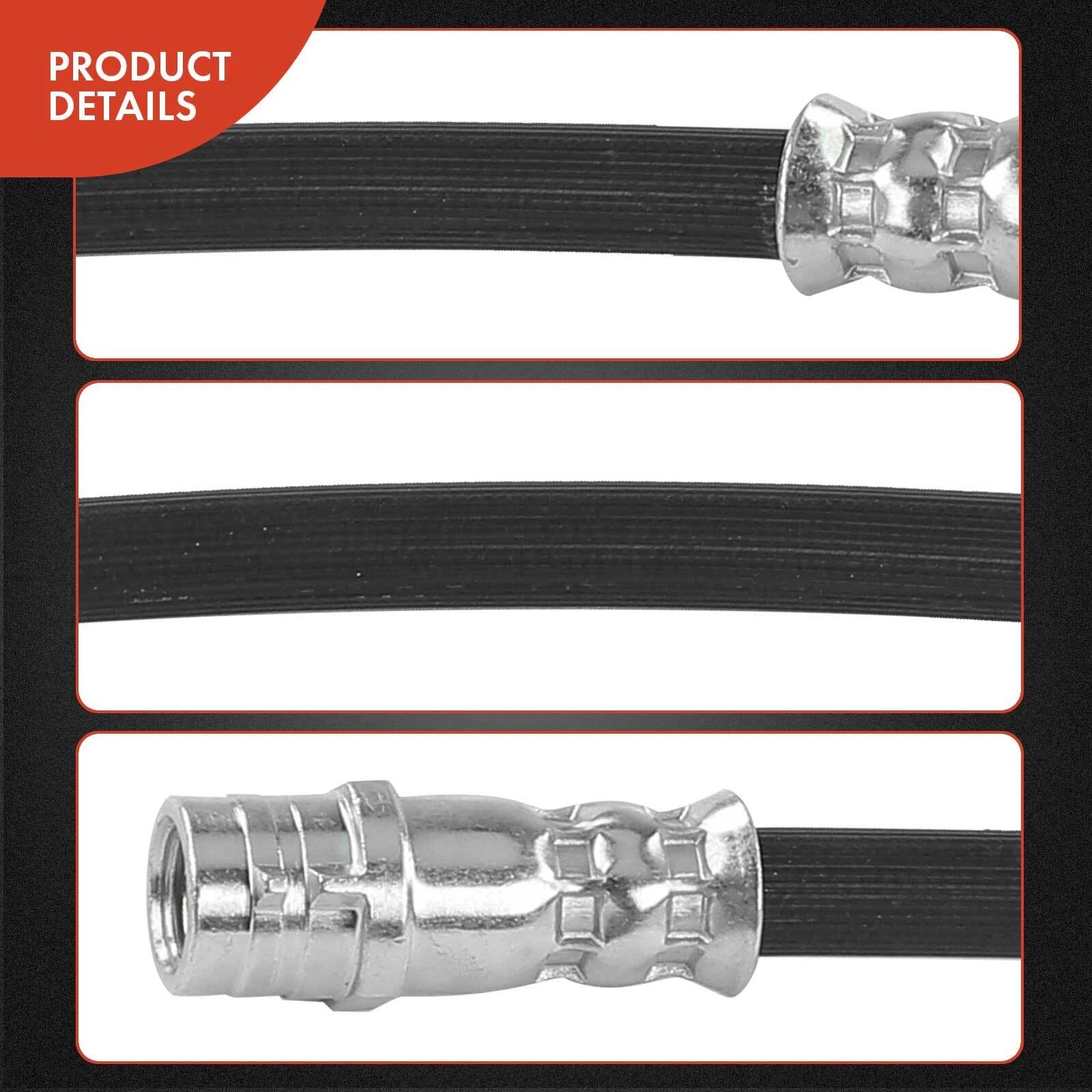 2X Rear Brake Hydraulic Hose for Mercedes-Benz SLK55 AMG (2013–2016)