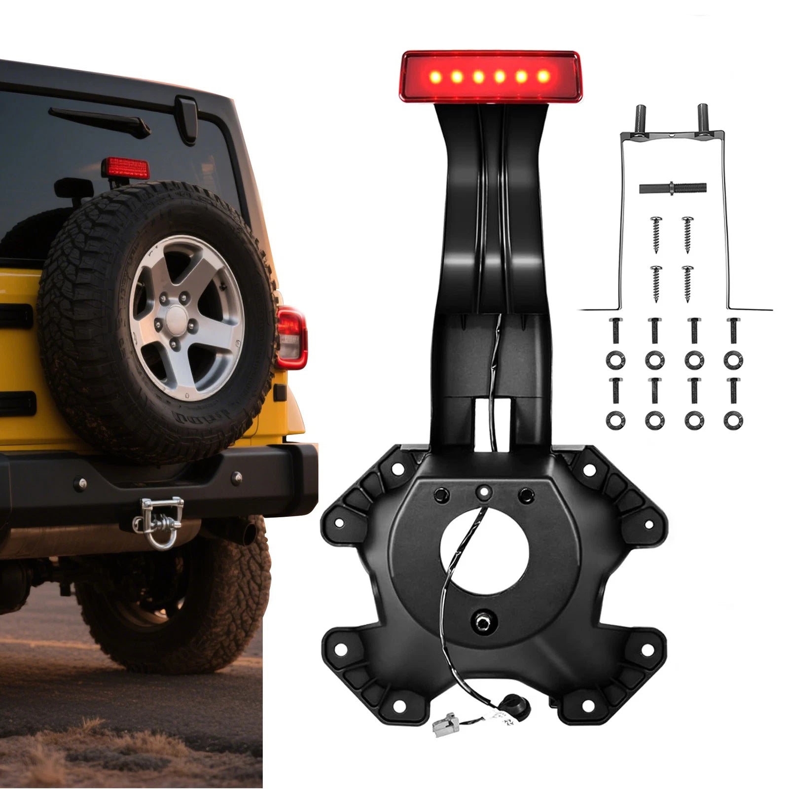 Spare Tire Holder Mounting Bracket for Jeep Wrangler JK (2007–2018)