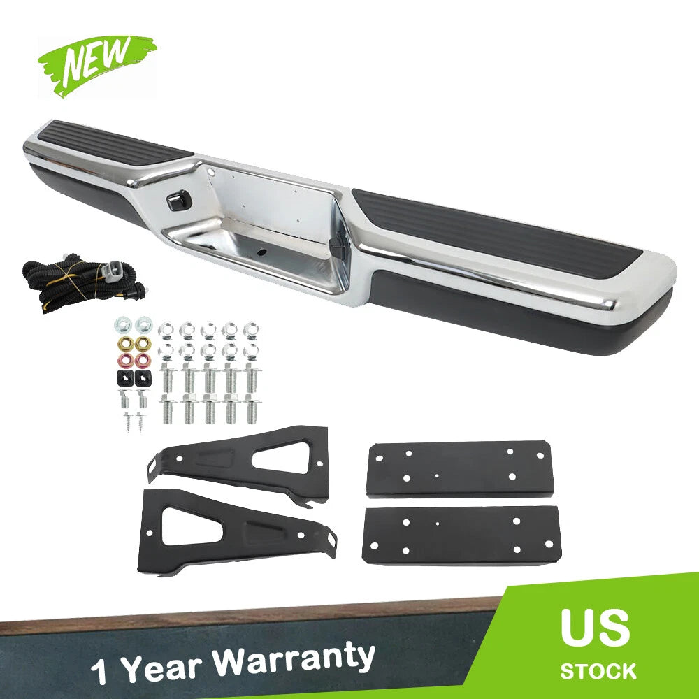 Rear Step Bumper Assembly for Dodge Dakota (1997–2004) Chrome Steel
