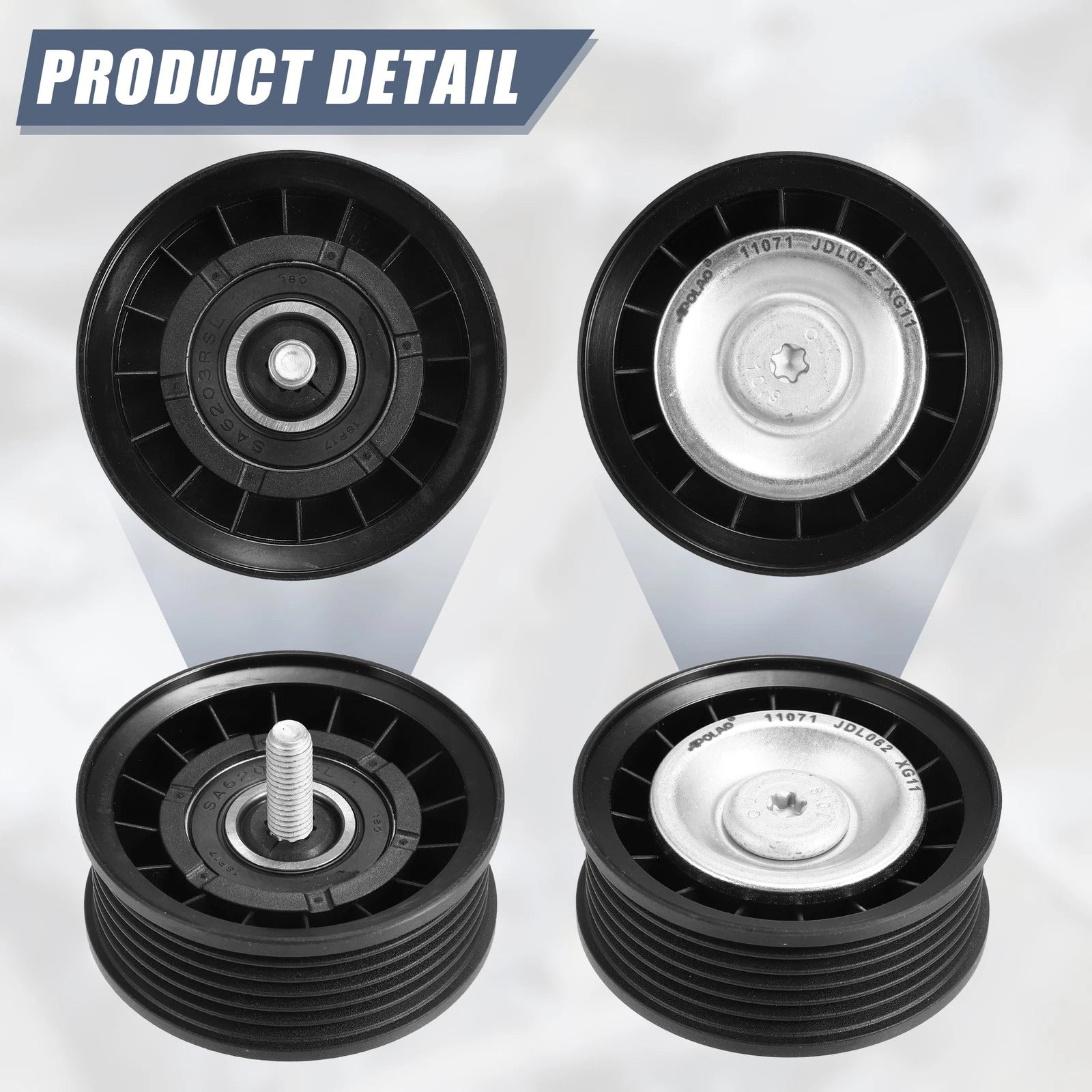Drive Belt Idler Pulley 2762020119 for Mercedes-Benz C 300 (2013–2014)