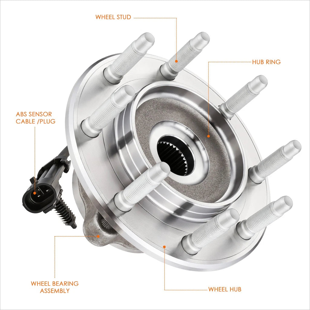 Front Wheel Hub Bearing Kit w/ ABS for Silverado/Sierra/Suburban/Yukon XL (2001–2007)
