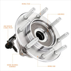Front Wheel Hub Bearing Kit w/ ABS for Silverado/Sierra/Suburban/Yukon XL (2001–2007)