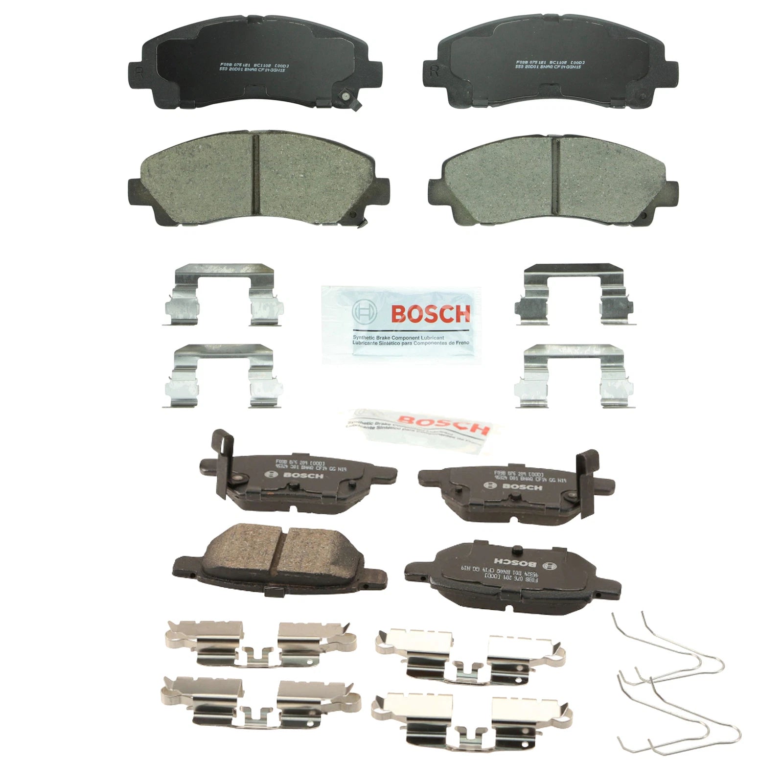 Bosch QuietCast Ceramic Disc Brake Pads Kit for Toyota Lexus (1.8 L4)
