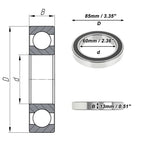 Deep Groove Ball Bearing P5 for Scooter Skateboard Wheel (60x85x13mm)