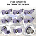 6PCS Fuel Injectors 6P2-13761-10-00 for Yamaha 250 Outboard (2005–2008)