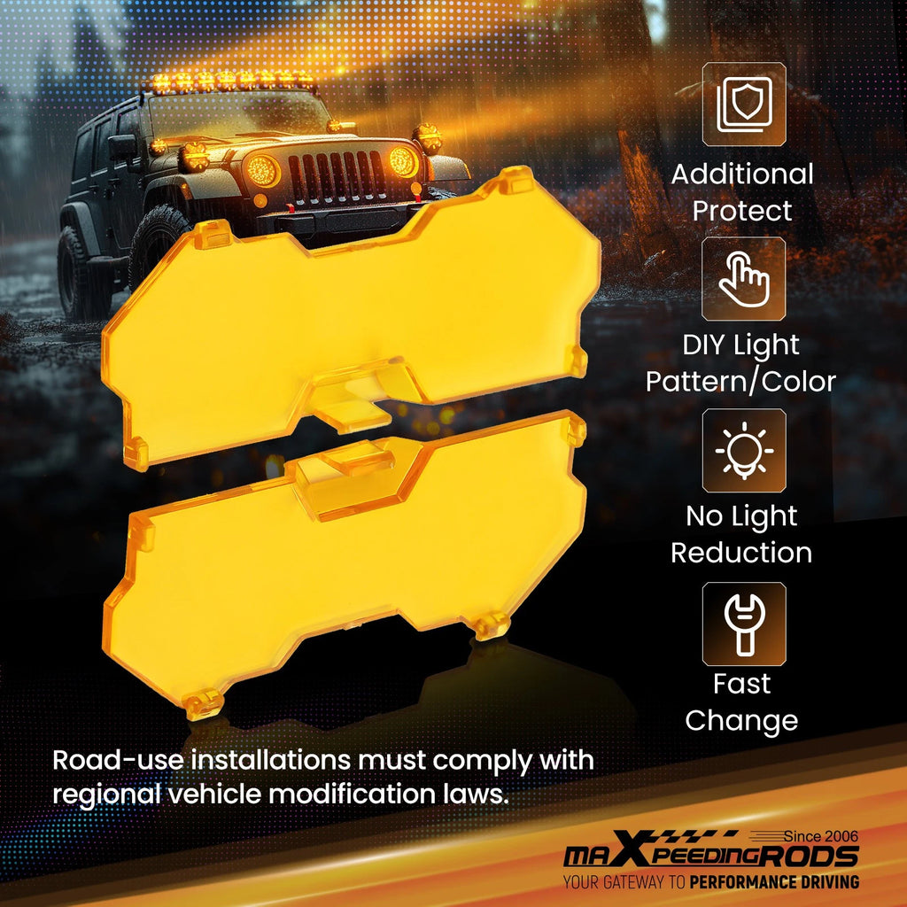 5 Inch Amber Lens Cover for maXpeedingrods LED Auxiliary Driving Light