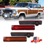 Set of 4 Amber Front & Red Rear Side Marker Lights for Jeep J Series