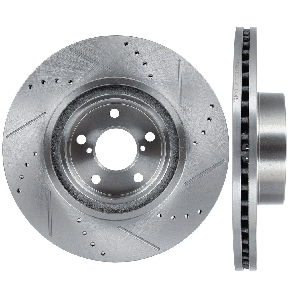 Front Drilled & Slotted Brake Rotors for Subaru Impreza (2024–2025), Toyota GR86