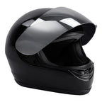 Full Face Helmet for Motorcycle (S-XL) - Glossy Silver Visor