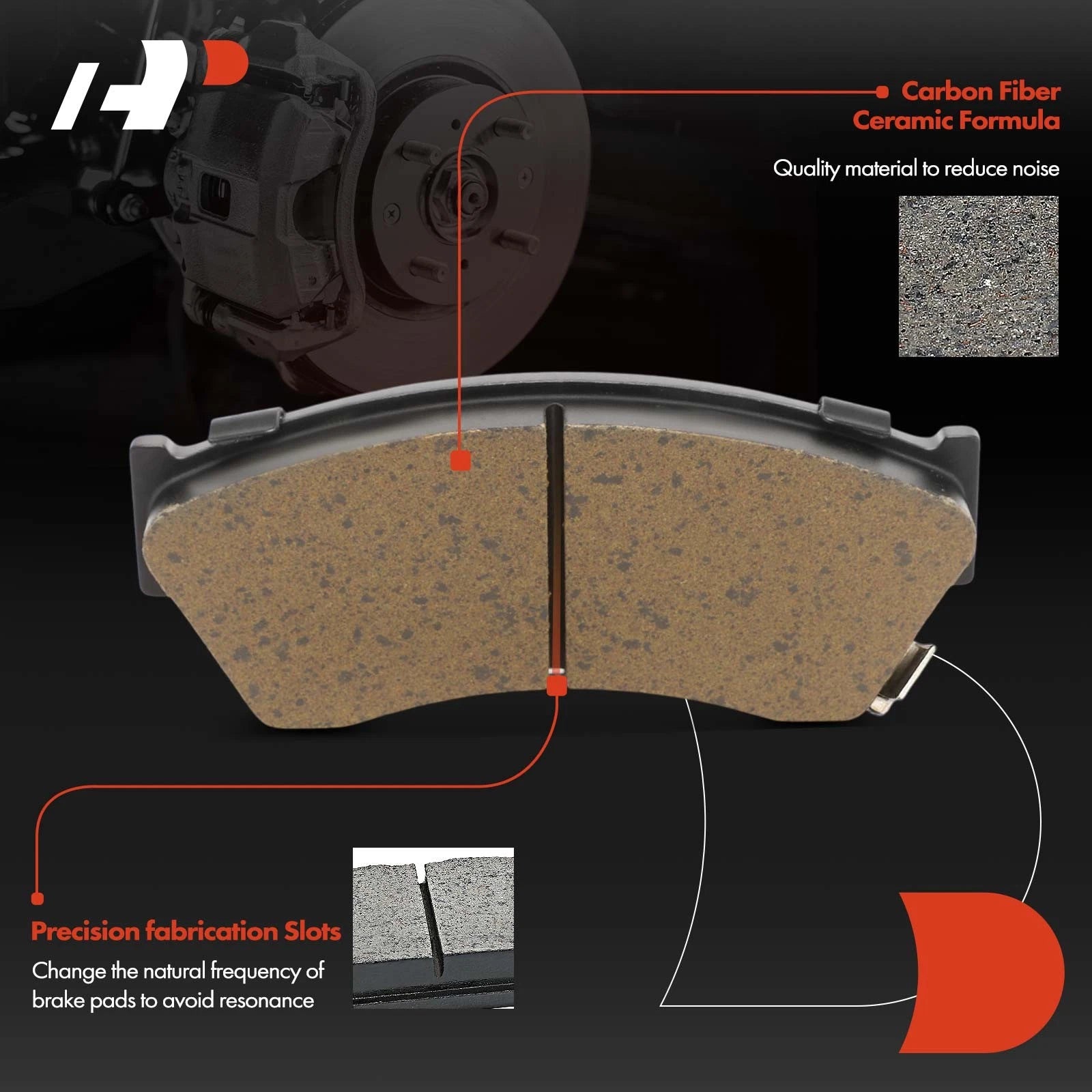 Front Ceramic Brake Pads for Chevrolet Metro Pontiac Firefly Suzuki (1990–1993)