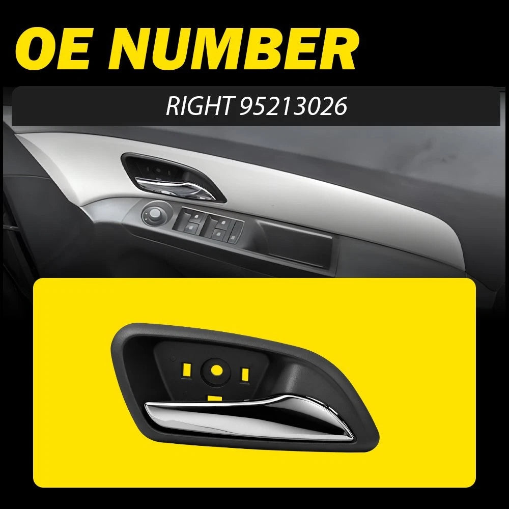 1X Black Interior Inner Door Handle Front Right for Chevy Cruze (2011–2015)