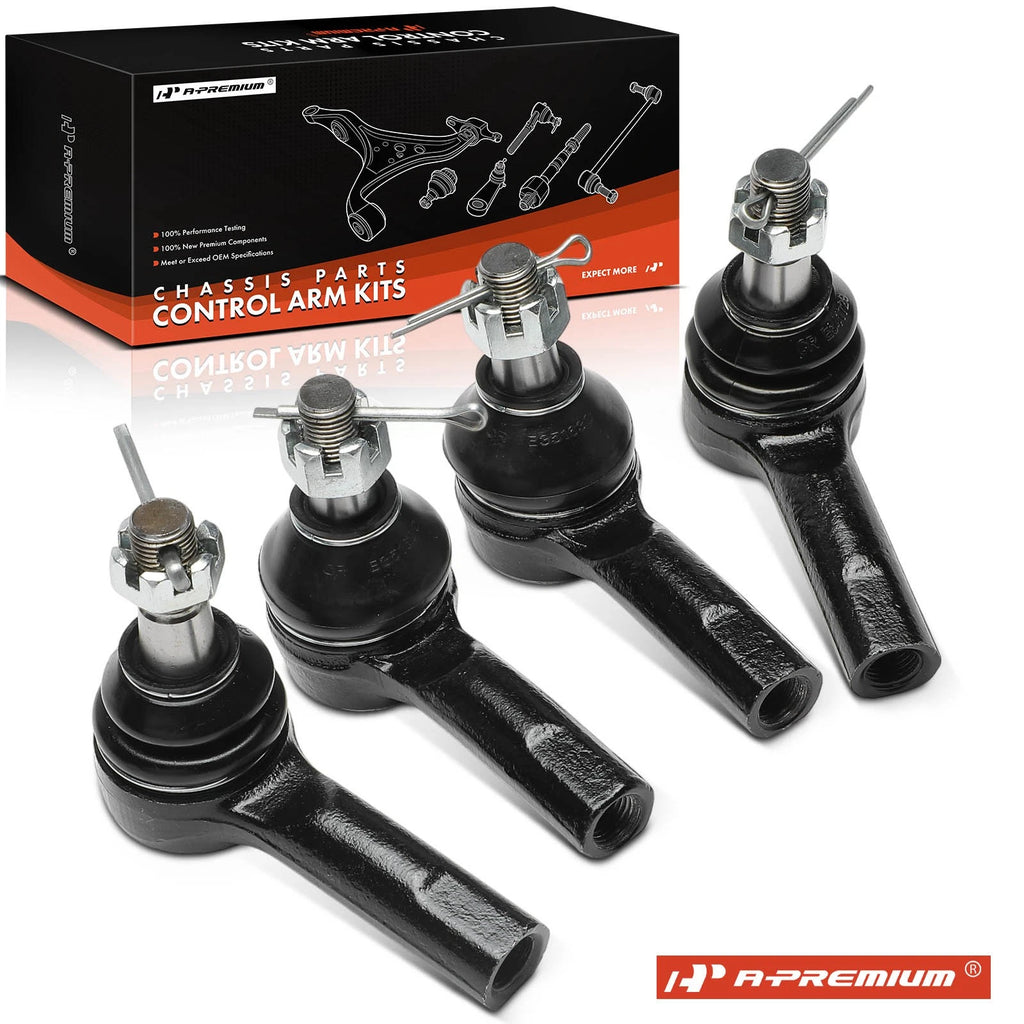 Set of 4 Front Inner & Outer Tie Rod Ends for Nissan Frontier Xterra (1998–2004)