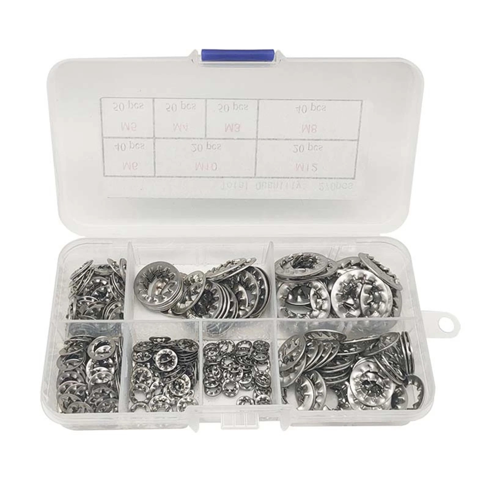 270Pcs Anti-Loosening Washers for Reliable Fastening (304 Stainless Steel)