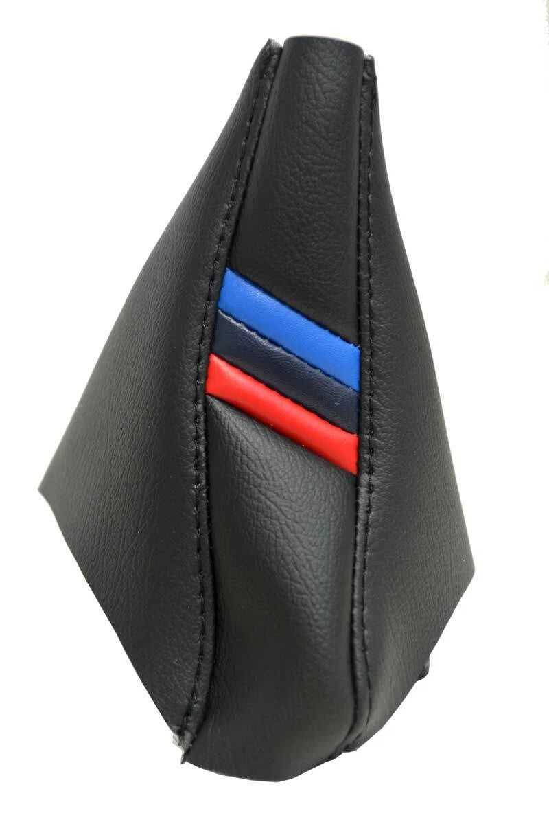 Leather Emergency Brake Boot Cover for BMW E90 (2005–2013) M Style Stripes