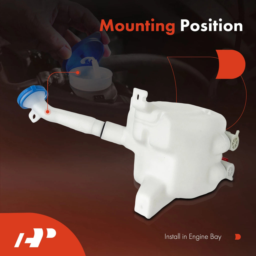 Windshield Washer Reservoir with Pump and Cap for Honda Fit (2007–2008)