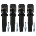 Set of 4 Ignition Coils & NGK Laser Platinum Spark Plugs for Escape Mariner (2001–2012)