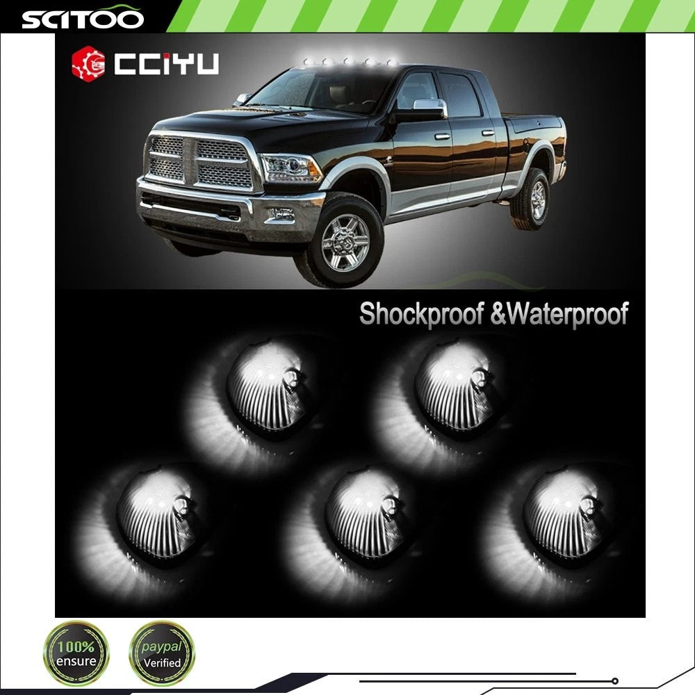 5PCS Smoke Lens Cab Marker Lights for Dodge (T10-6-5730-SMD)