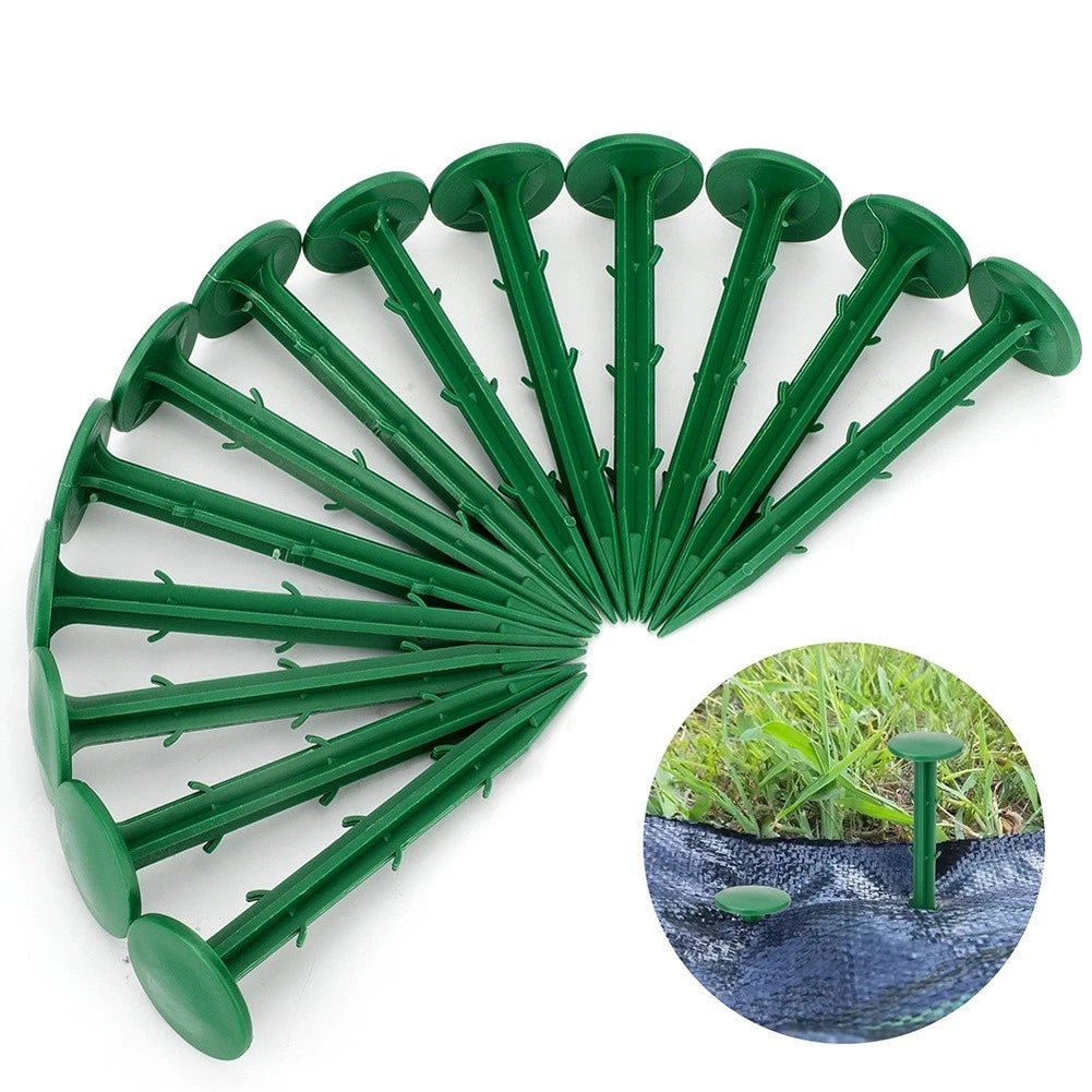Set of 10 Plastic Garden Ground Cloth Pegs 16cm for Landscape Farming