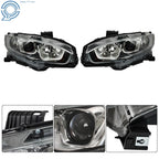 Set of 2 Projector Headlights for Honda Civic (2016-2020) Clear Lens