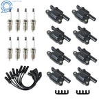 Set of 8 Ignition Coils, Spark Plugs, Wires for Chevy (2005–2017)