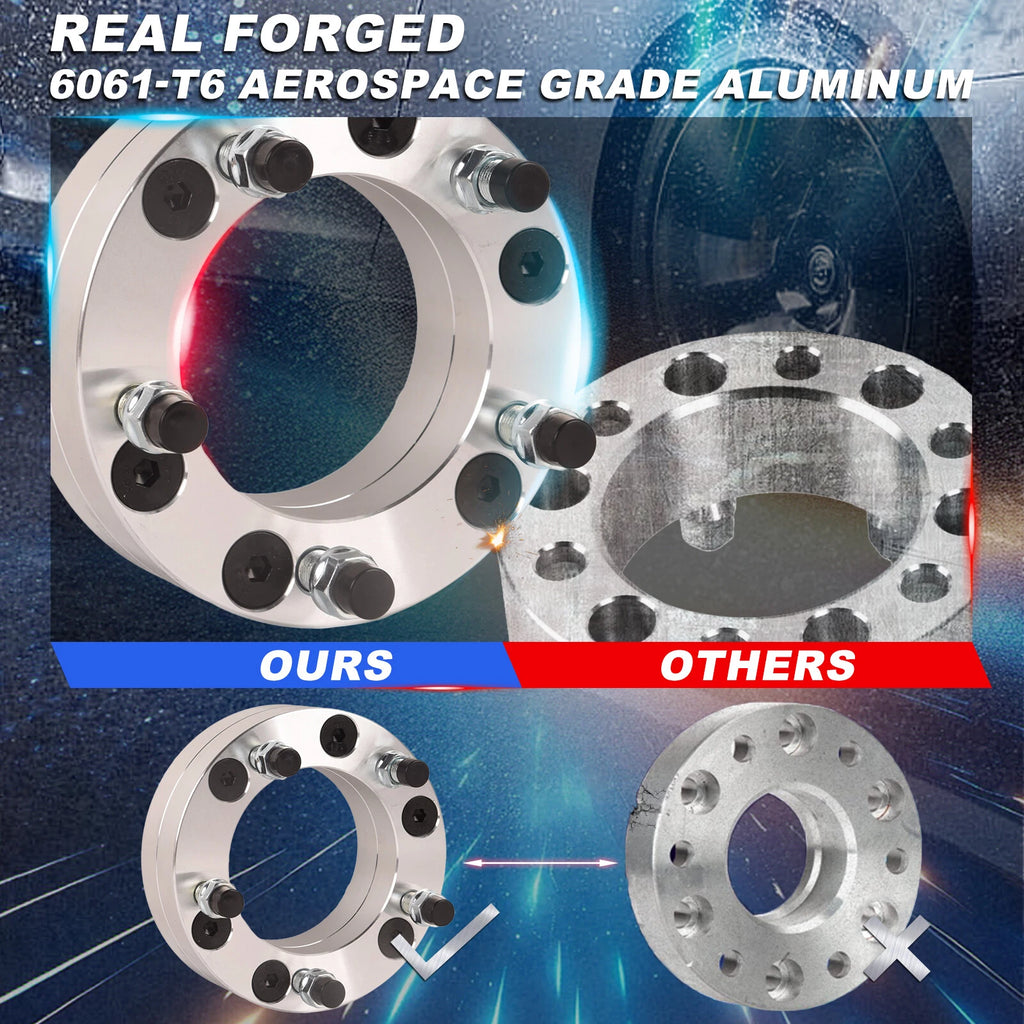 Set of 4 Wheel Adapters 6x5.5 to 5x5.5 for Chevy GMC Ram