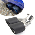 Stainless Steel Carbon Muffler Tip 89mm Outlet for Universal Car Exhaust