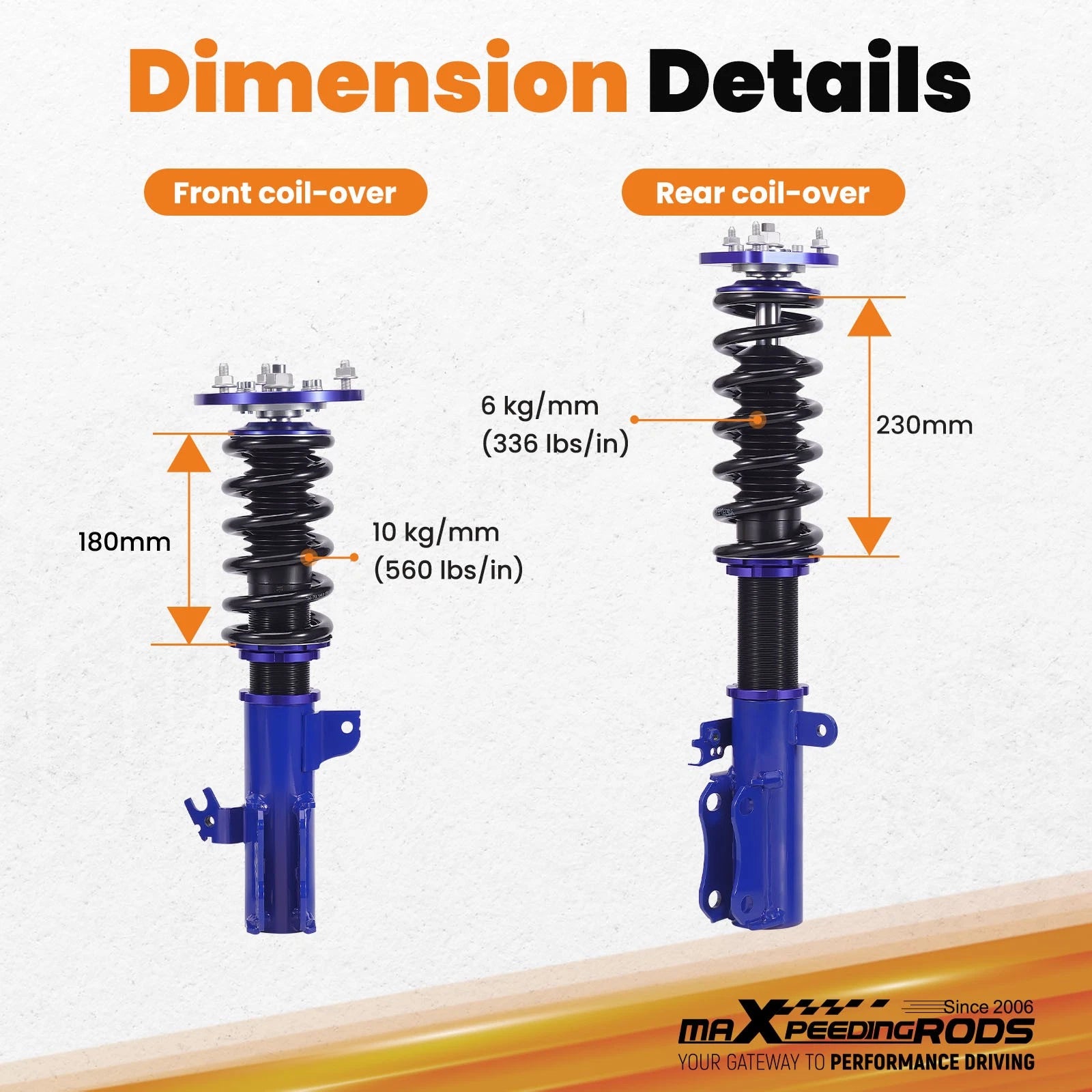 Coilovers Suspension Kit for Lexus ES300 (1997–2001) Adjustable Height