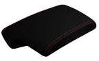 Carbon Fiber Console Lid Armrest Cover for BMW E90 (2005–2013) Red Stitch