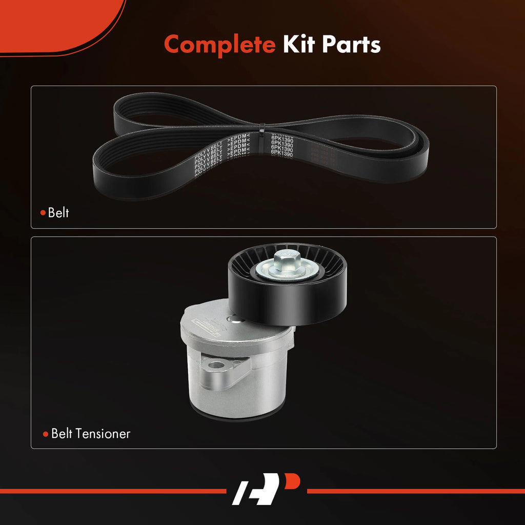 2X Serpentine Belt Drive Component Kit for Ford Transit-150/250 (2015–2023)