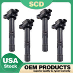 Set of 4 Ignition Coils for Honda Accord Civic CR-V Acura ILX (30520-R40-007)